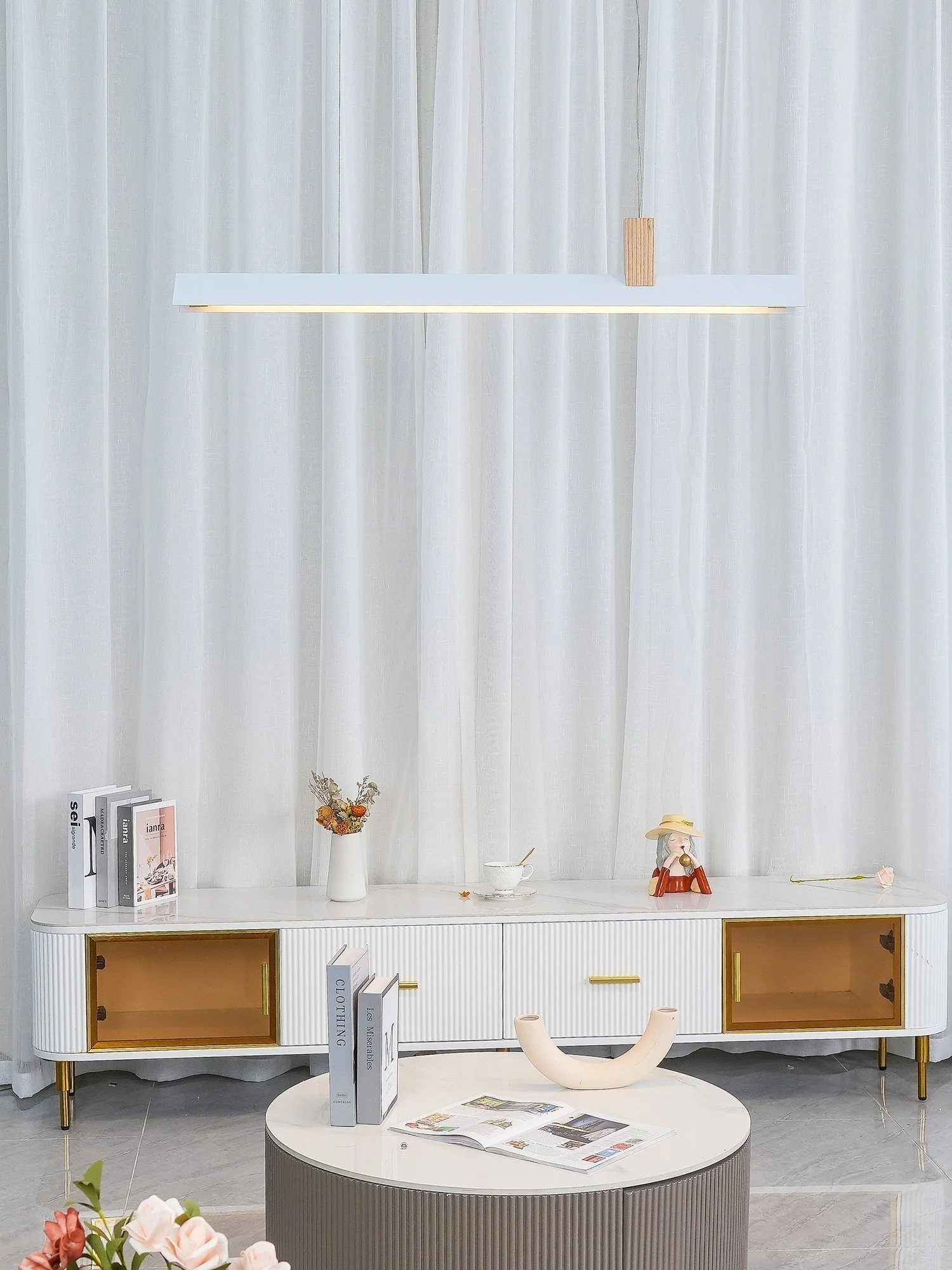 Linea Minimalist Wooden Pendant Light - Image 7