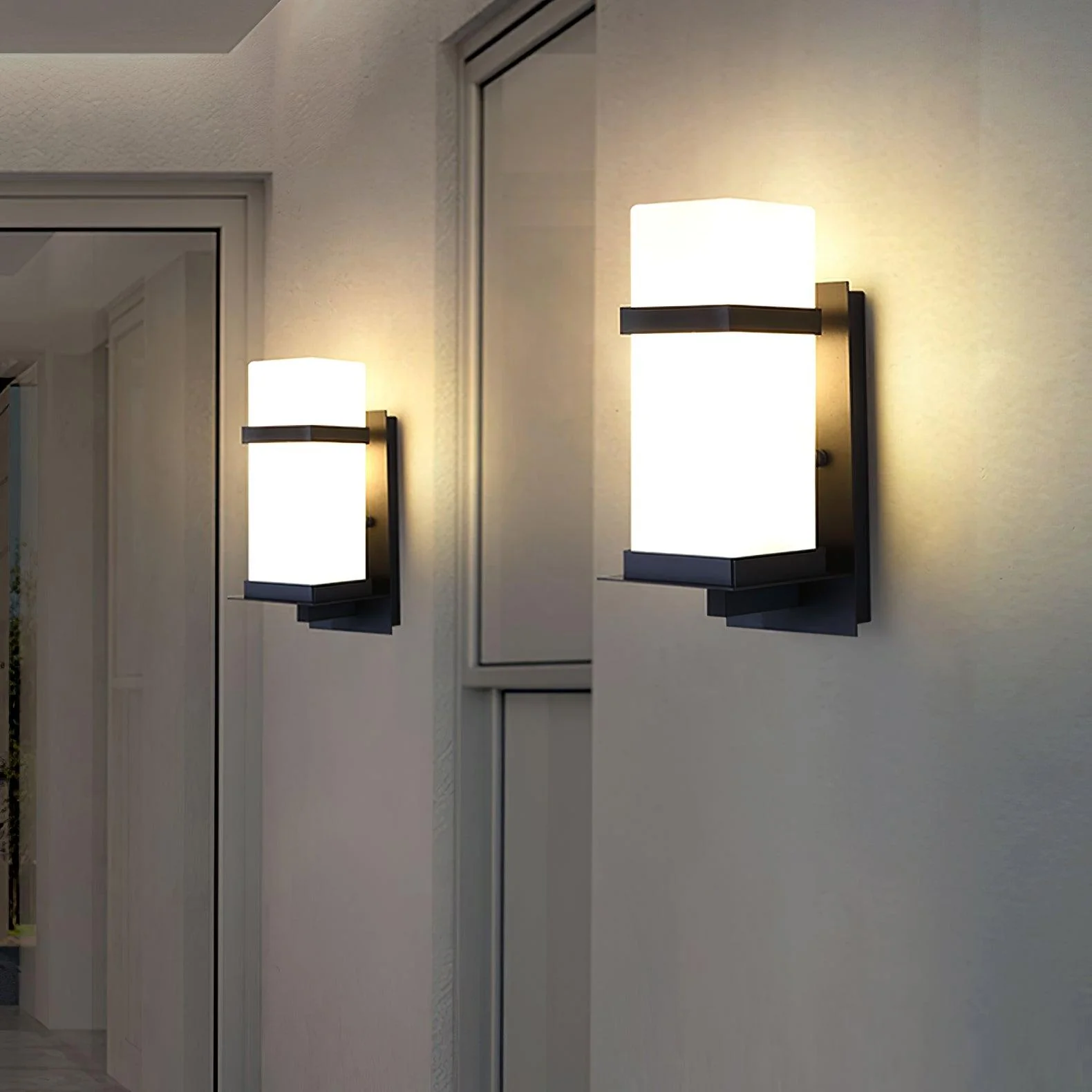 Linea Nordic Art Glass Outdoor Wall Light - Image 6