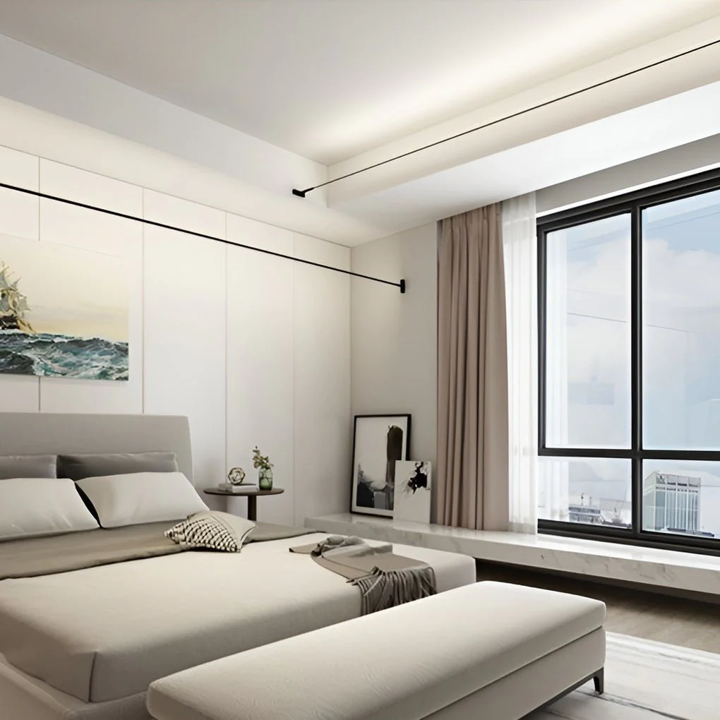 Linean Minimalistic Steel Strip Ceiling Light - Image 9