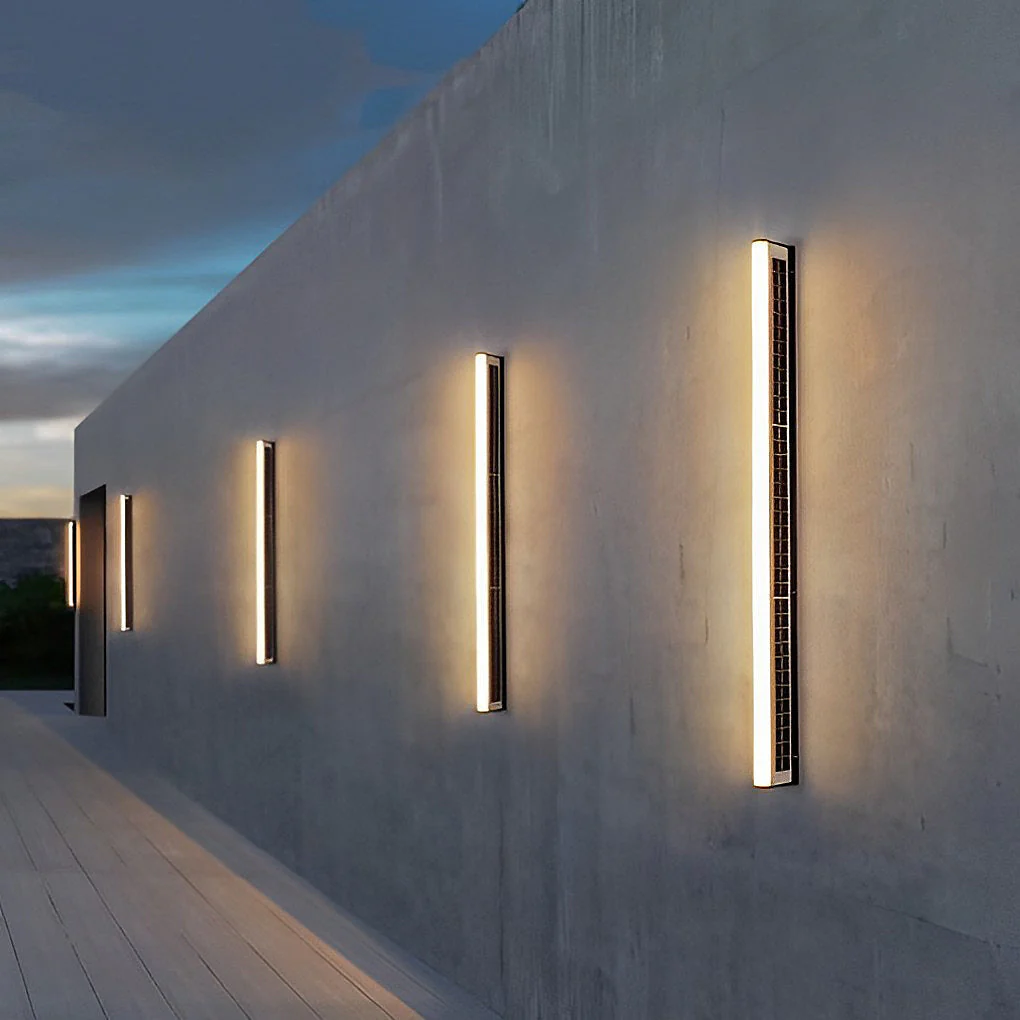Lione Long LED Solar Linear Outdoor Wall Light - Image 8