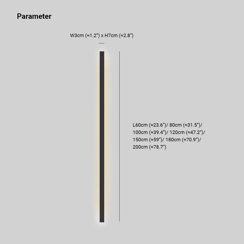 Liora Modern Slim Linear Black LED Wall Lamp - Image 4
