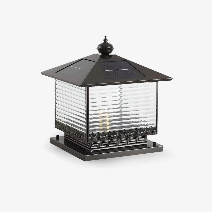 Syvenira Vintage Solar Pagoda Glass Outdoor Light