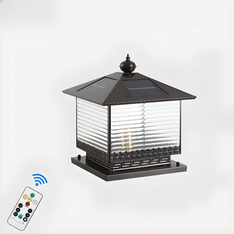 Syvenira Vintage Solar Pagoda Glass Outdoor Light - Image 12