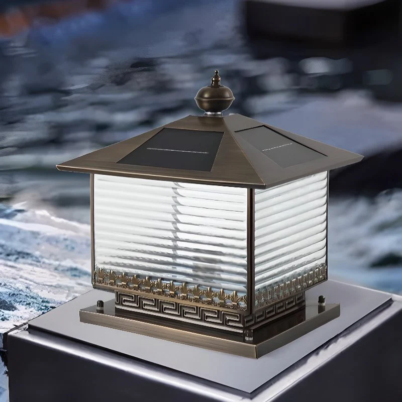 Syvenira Vintage Solar Pagoda Glass Outdoor Light - Image 14