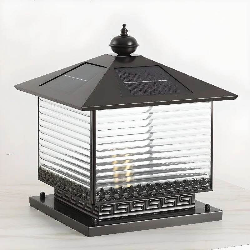 Syvenira Vintage Solar Pagoda Glass Outdoor Light - Image 4
