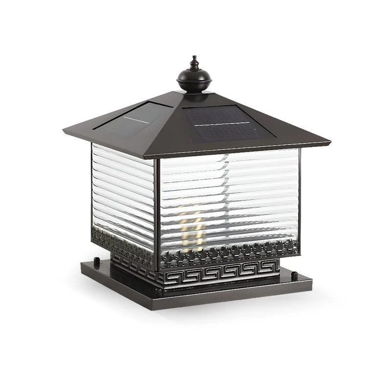 Syvenira Vintage Solar Pagoda Glass Outdoor Light - Image 7