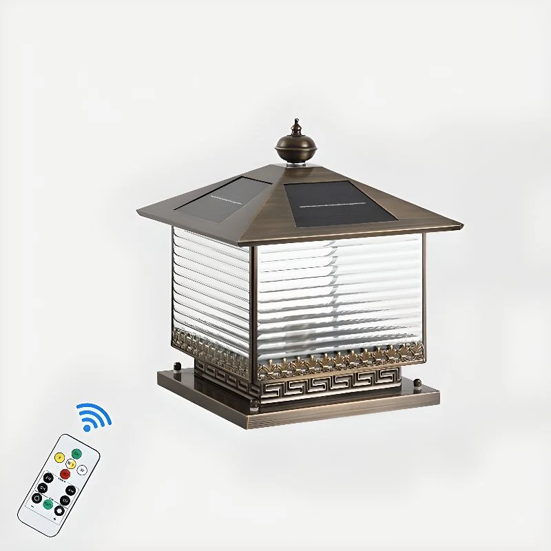 Syvenira Vintage Solar Pagoda Glass Outdoor Light - Image 8