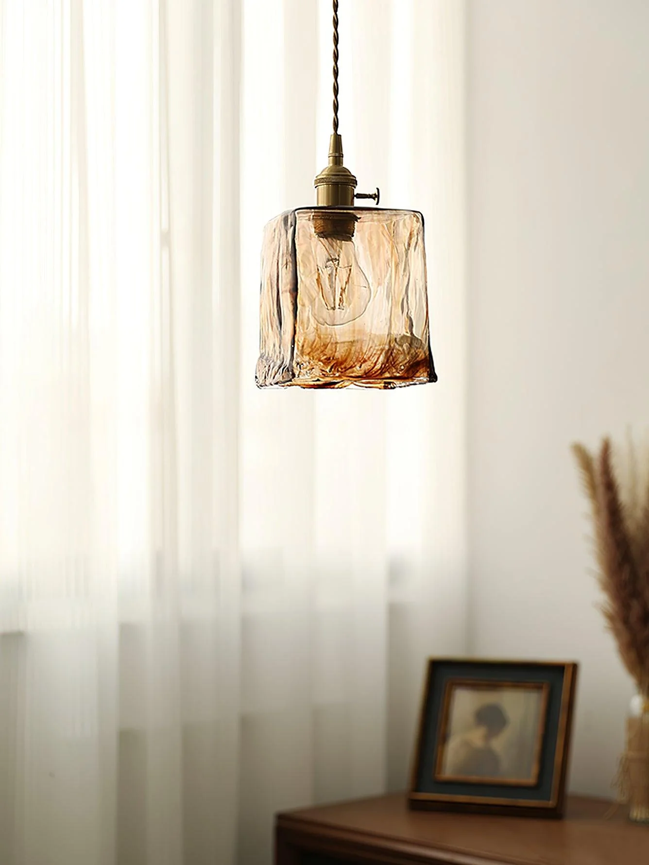 Lioracr Vintage Glass Pendant Light - Image 10