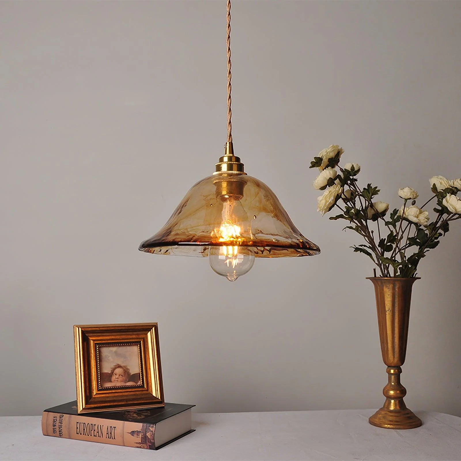 Lioracr Vintage Glass Pendant Light - Image 31