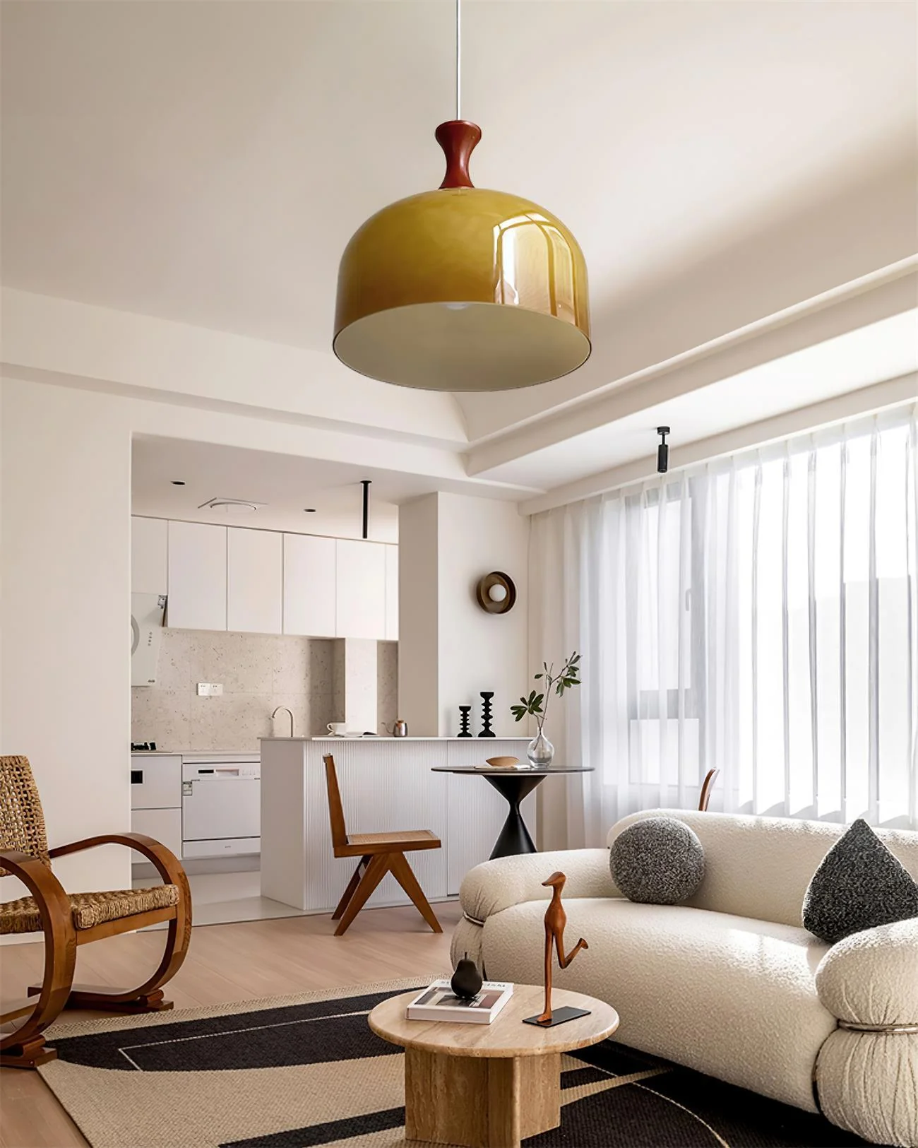 Lioraer Glass Retro Pendant Light - Image 7