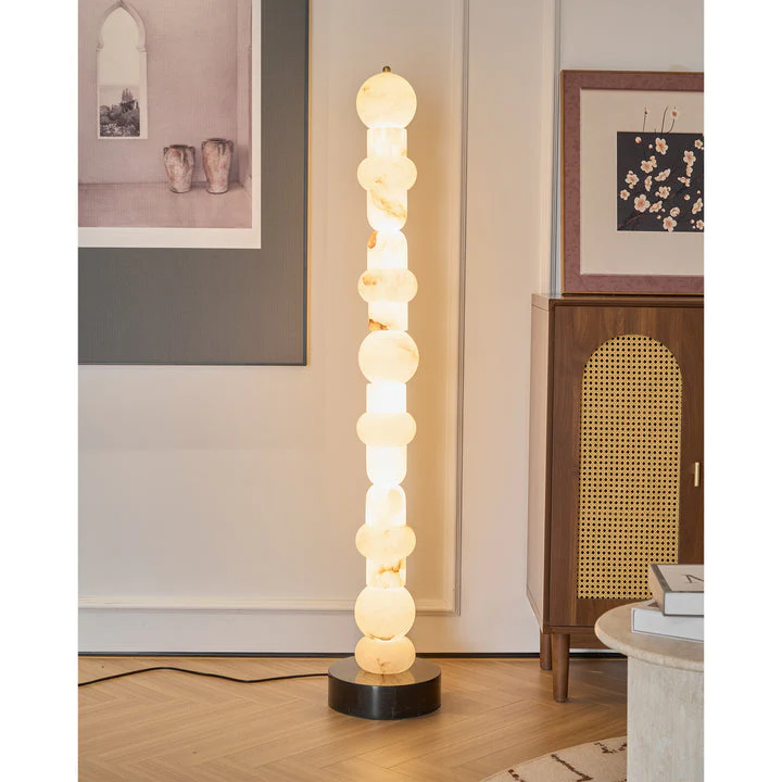 Lira Stacked Alabaster Floor Lamp - Image 18