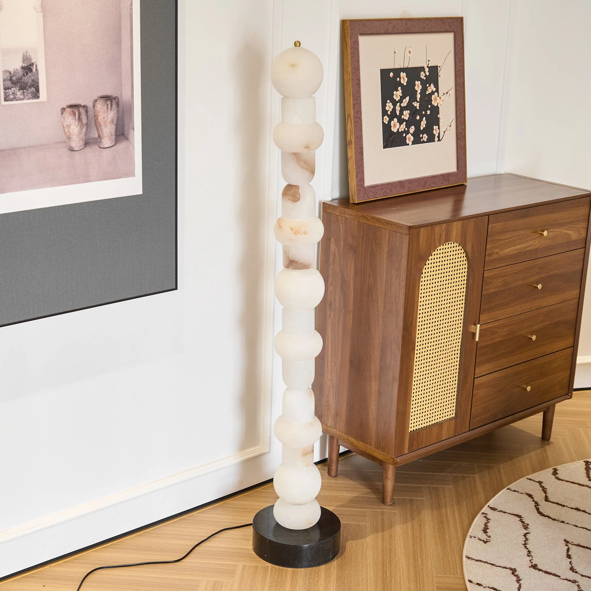 Lira Stacked Alabaster Floor Lamp - Image 22