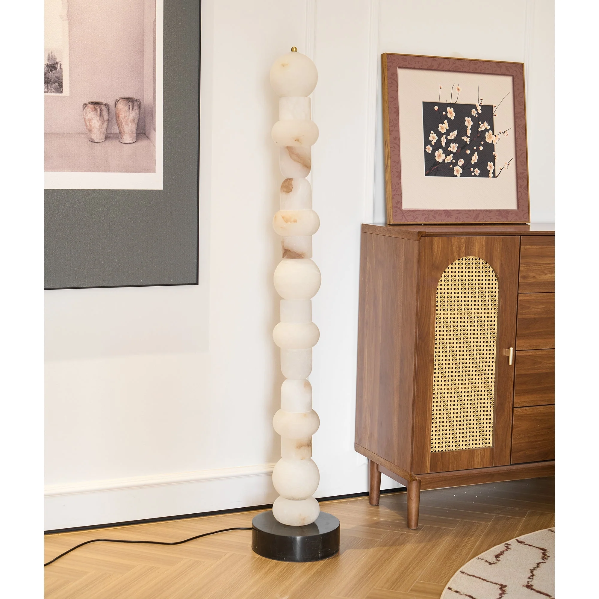 Lira Stacked Alabaster Floor Lamp - Image 23