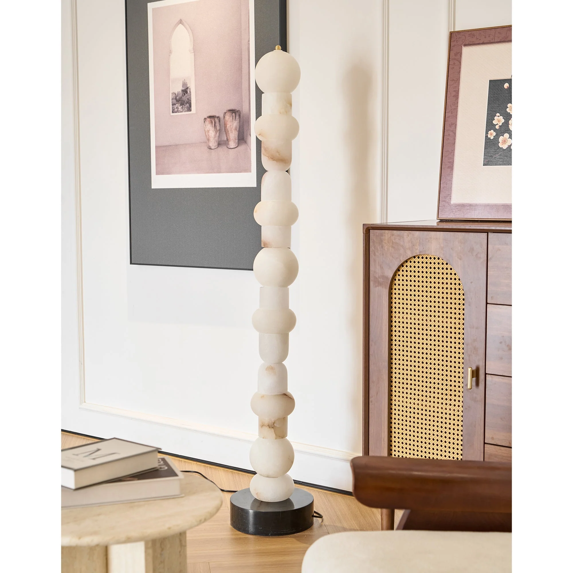 Lira Stacked Alabaster Floor Lamp - Image 29