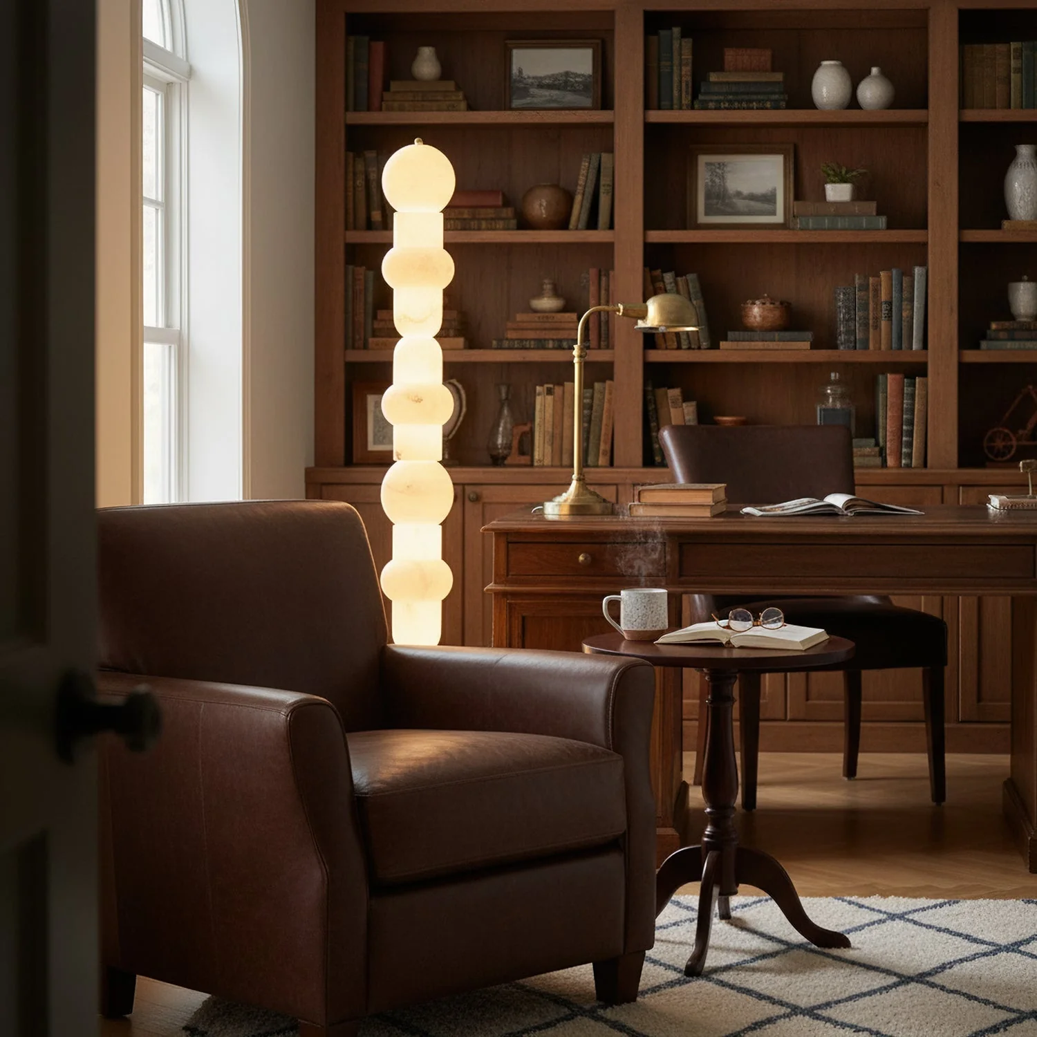 Lira Stacked Alabaster Floor Lamp - Image 5