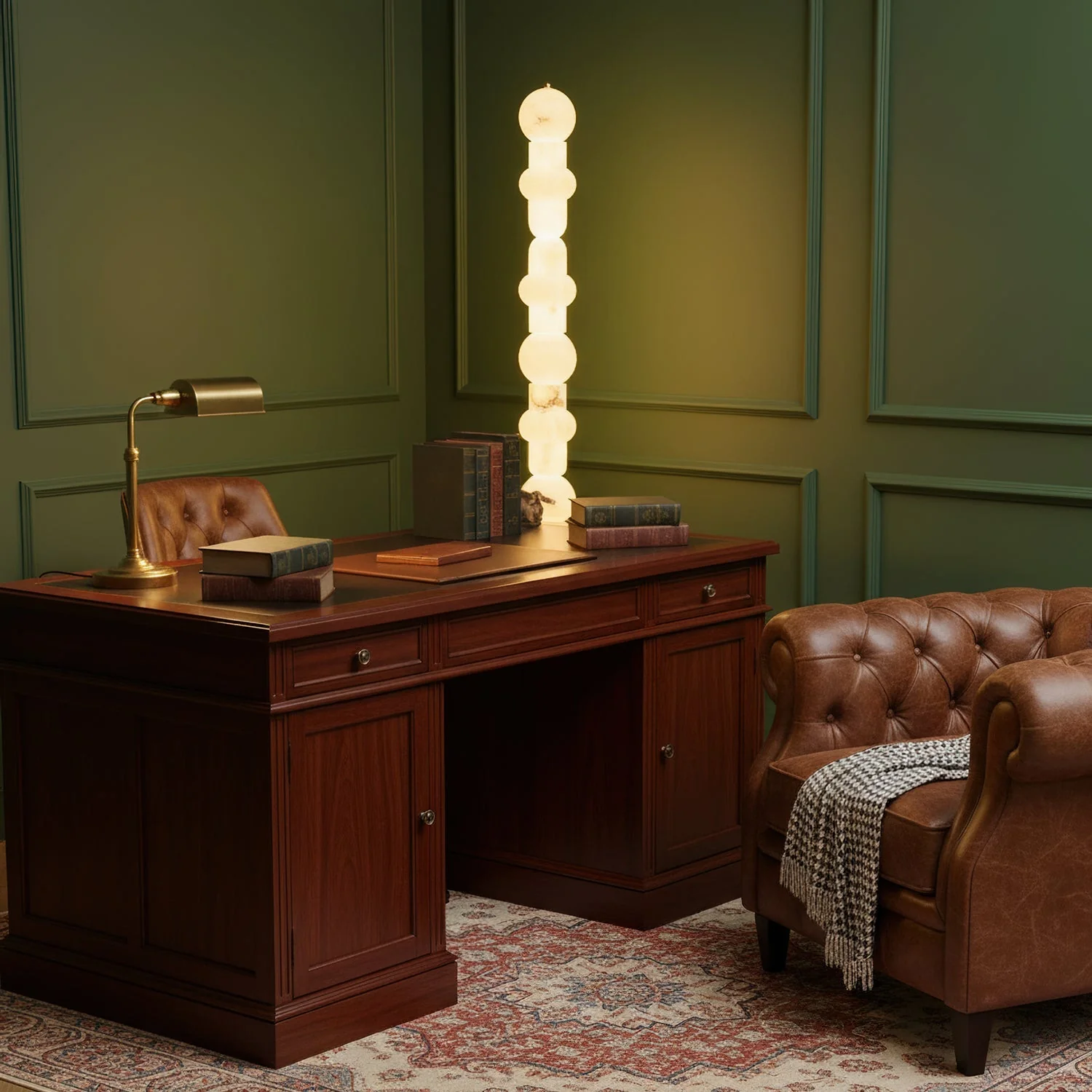 Lira Stacked Alabaster Floor Lamp - Image 6