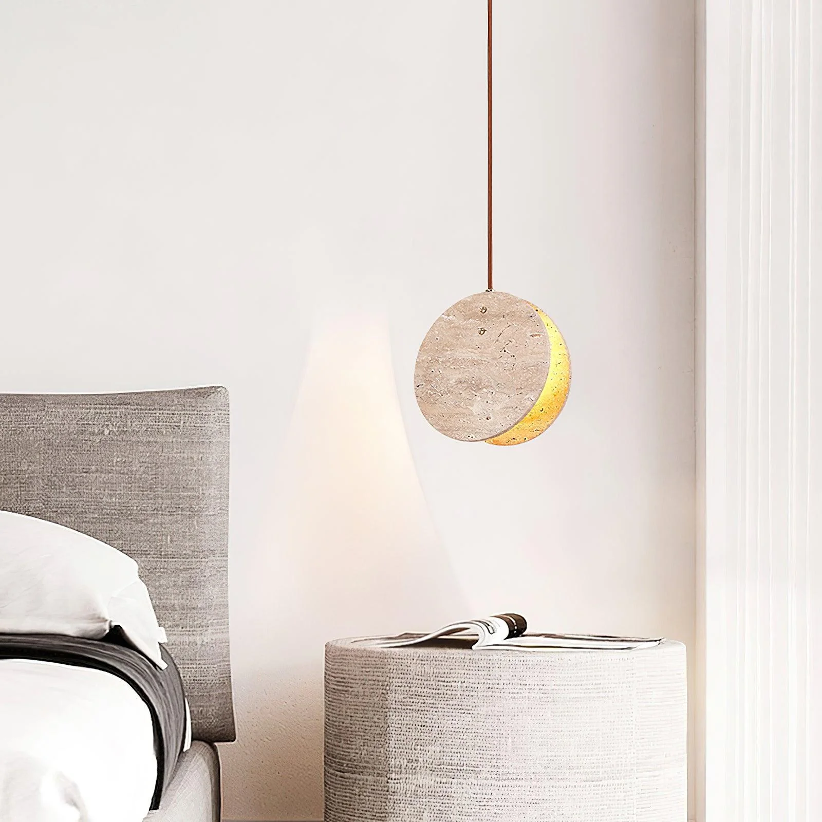 Little Flying Butterfly Minimalist Travertine Pendant Light - Image 4