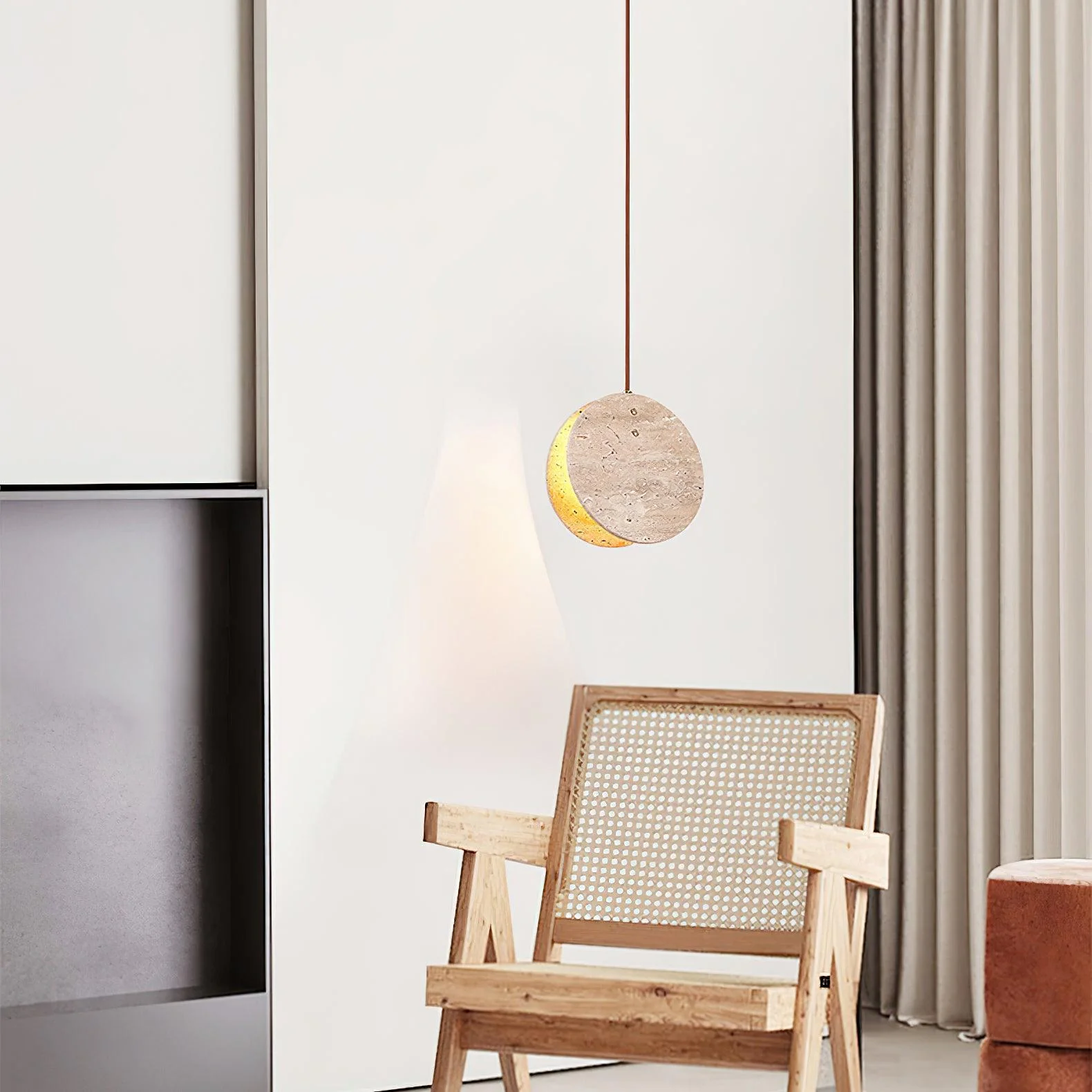 Little Flying Butterfly Minimalist Travertine Pendant Light - Image 5