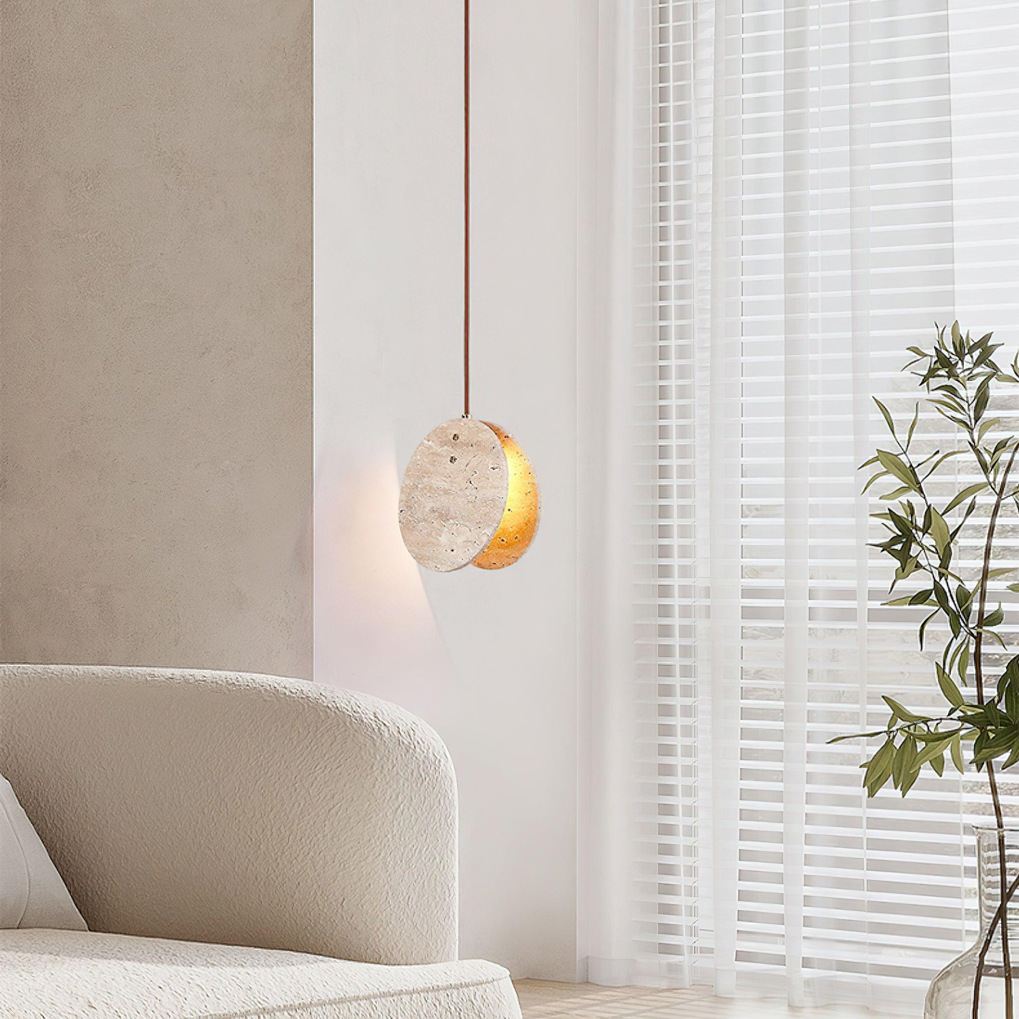 Little Flying Butterfly Minimalist Travertine Pendant Light - Image 6