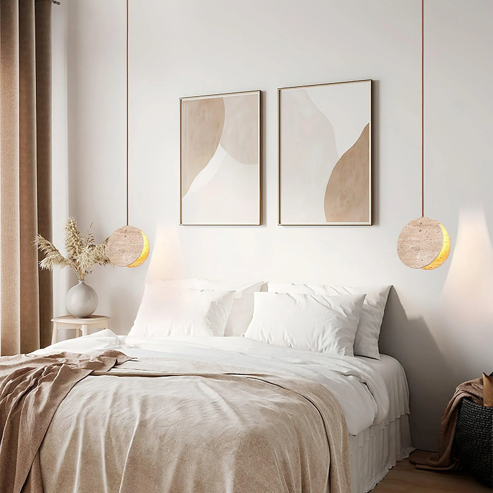 Little Flying Butterfly Minimalist Travertine Pendant Light - Image 7