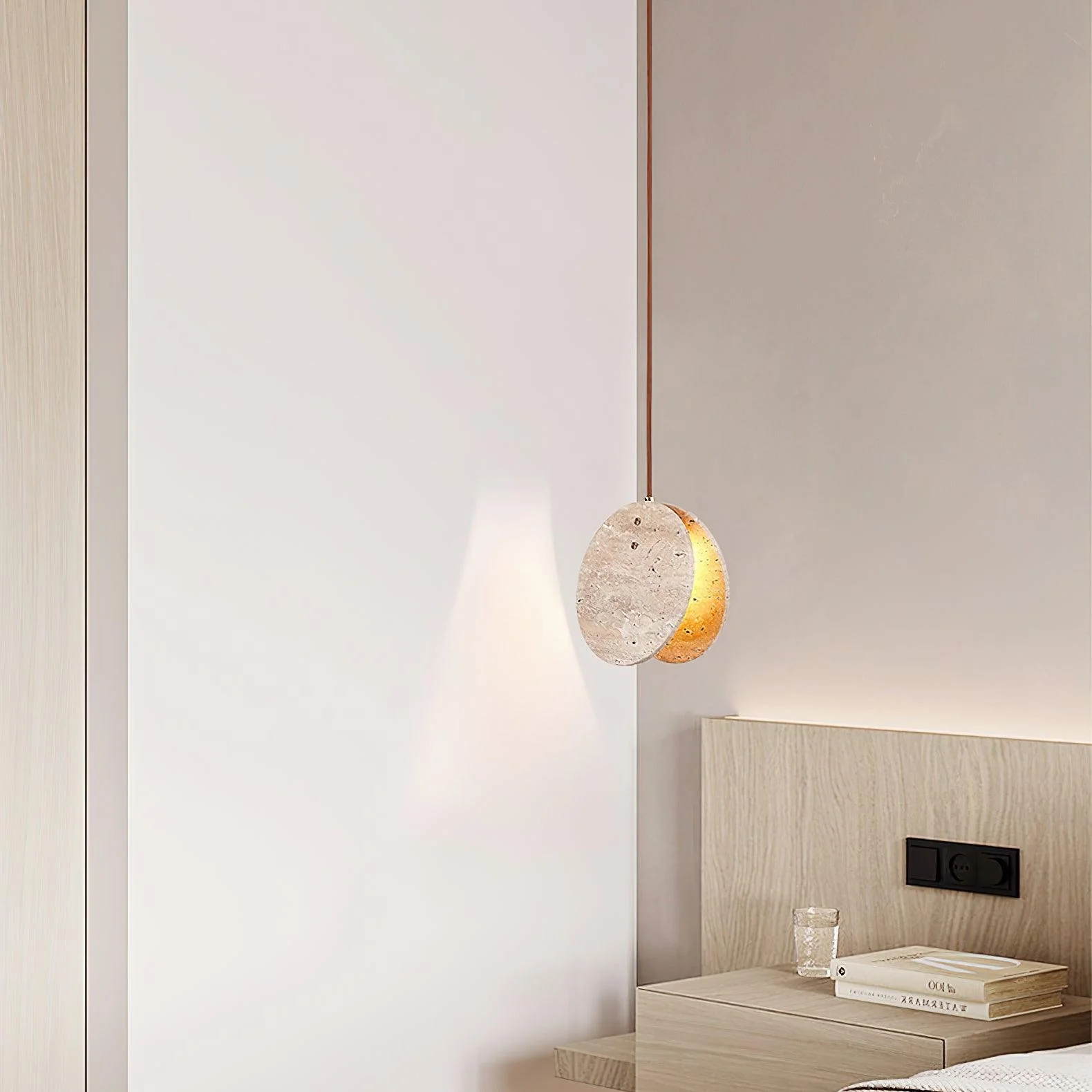 Little Flying Butterfly Minimalist Travertine Pendant Light - Image 8