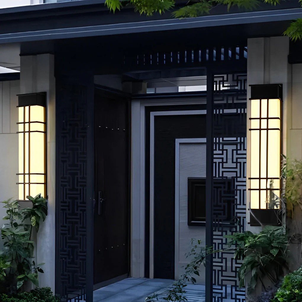 Loisa Retro Rectangular LED Traditional Outdoor Wall Lamp - Image 11