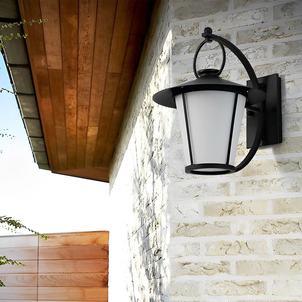 Lombard Vintage Opal Frosted Glass Outdoor Wall Light - Image 2
