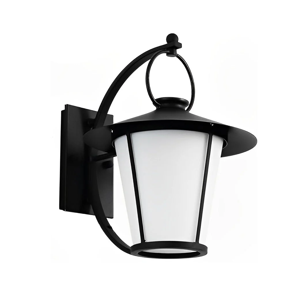 Lombard Vintage Opal Frosted Glass Outdoor Wall Light - Image 4