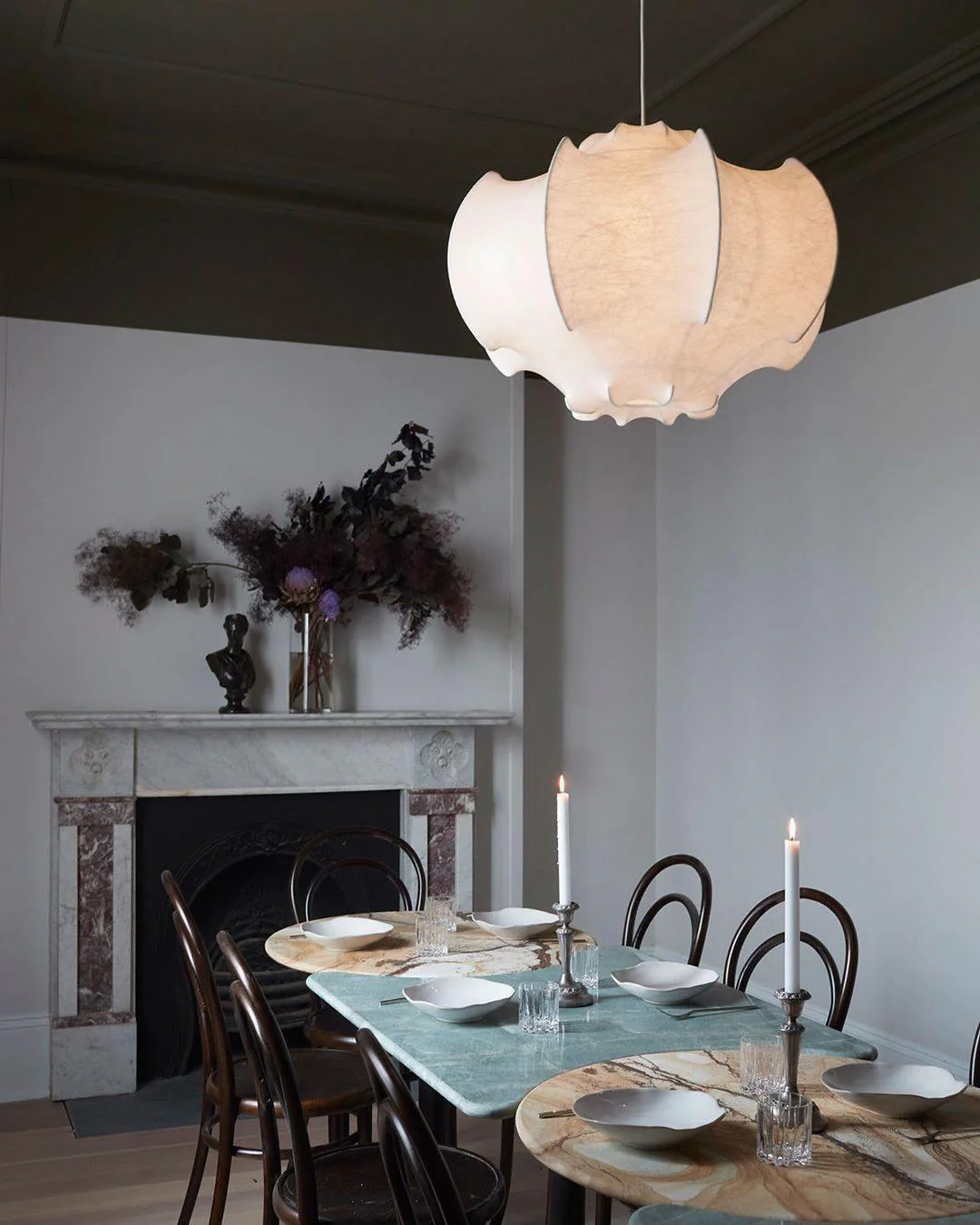 Lotus Minimalist Silk Pendant Lamp - Image 15