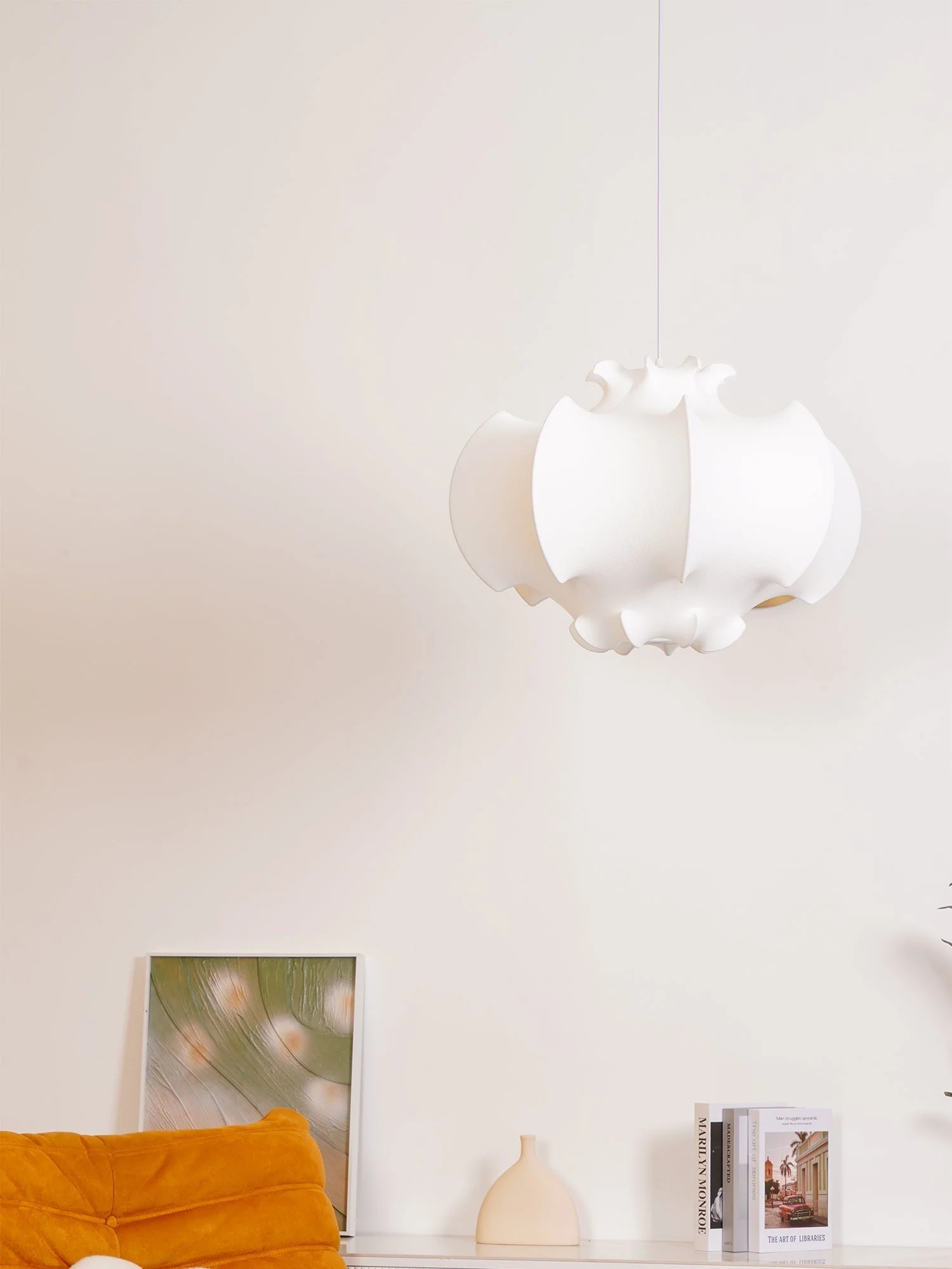 Lotus Minimalist Silk Pendant Lamp - Image 22