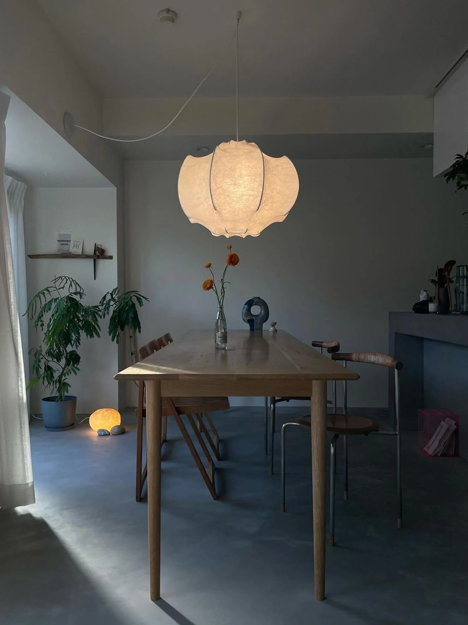 Lotus Minimalist Silk Pendant Lamp - Image 24