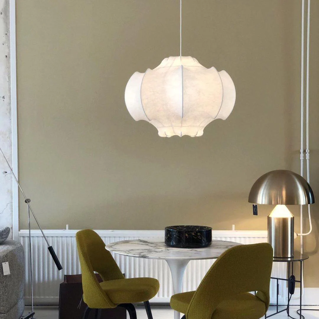 Lotus Minimalist Silk Pendant Lamp - Image 28