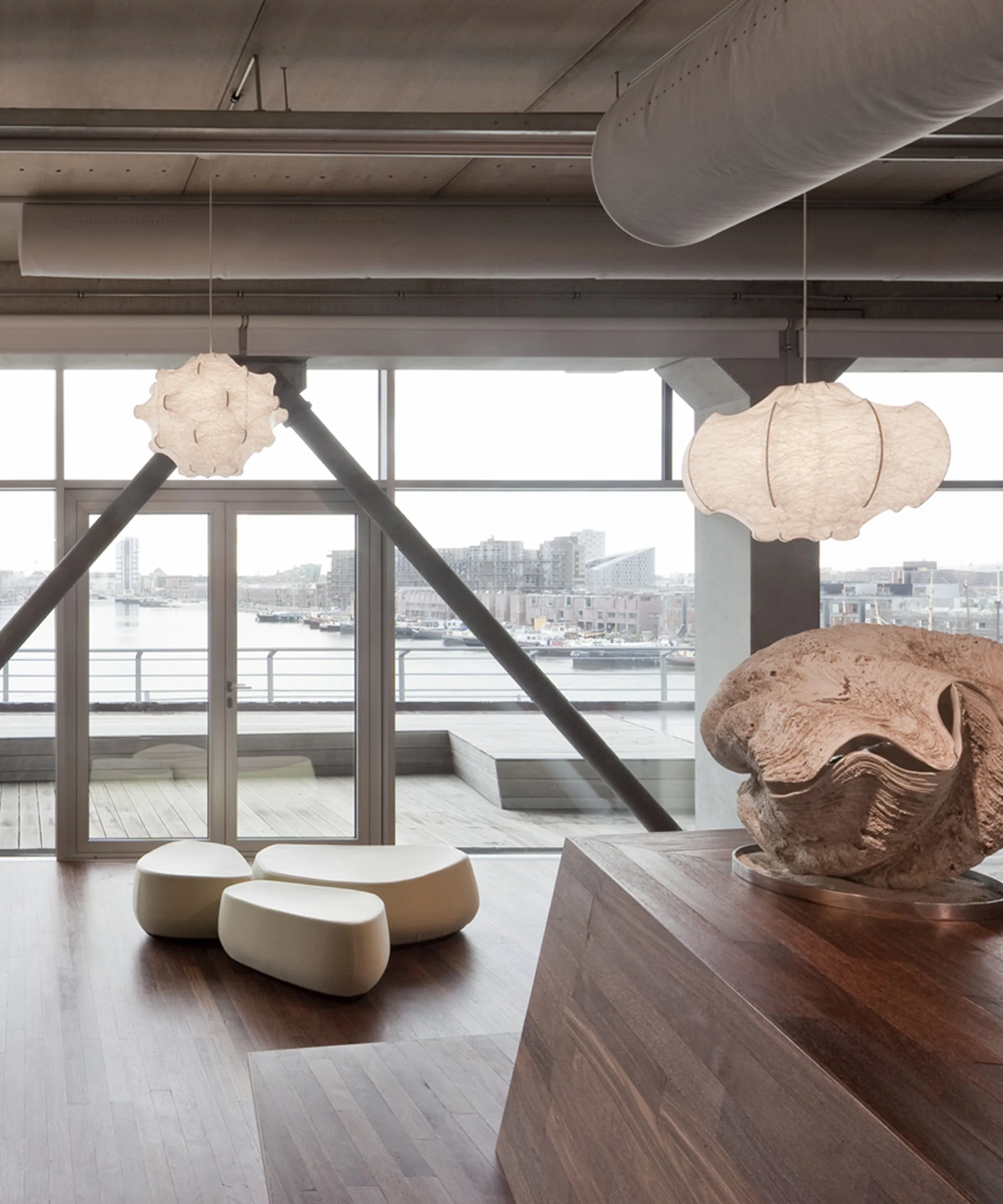 Lotus Minimalist Silk Pendant Lamp - Image 32