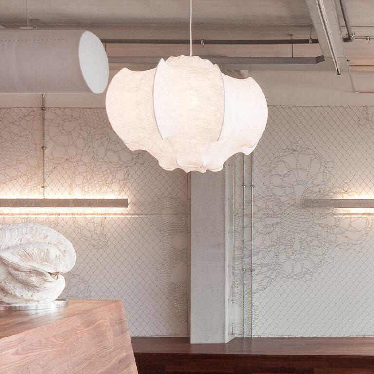 Lotus Minimalist Silk Pendant Lamp - Image 4