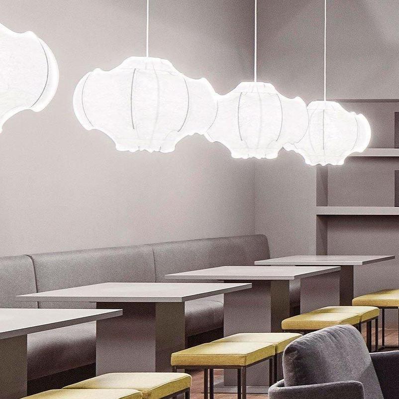 Lotus Minimalist Silk Pendant Lamp - Image 42