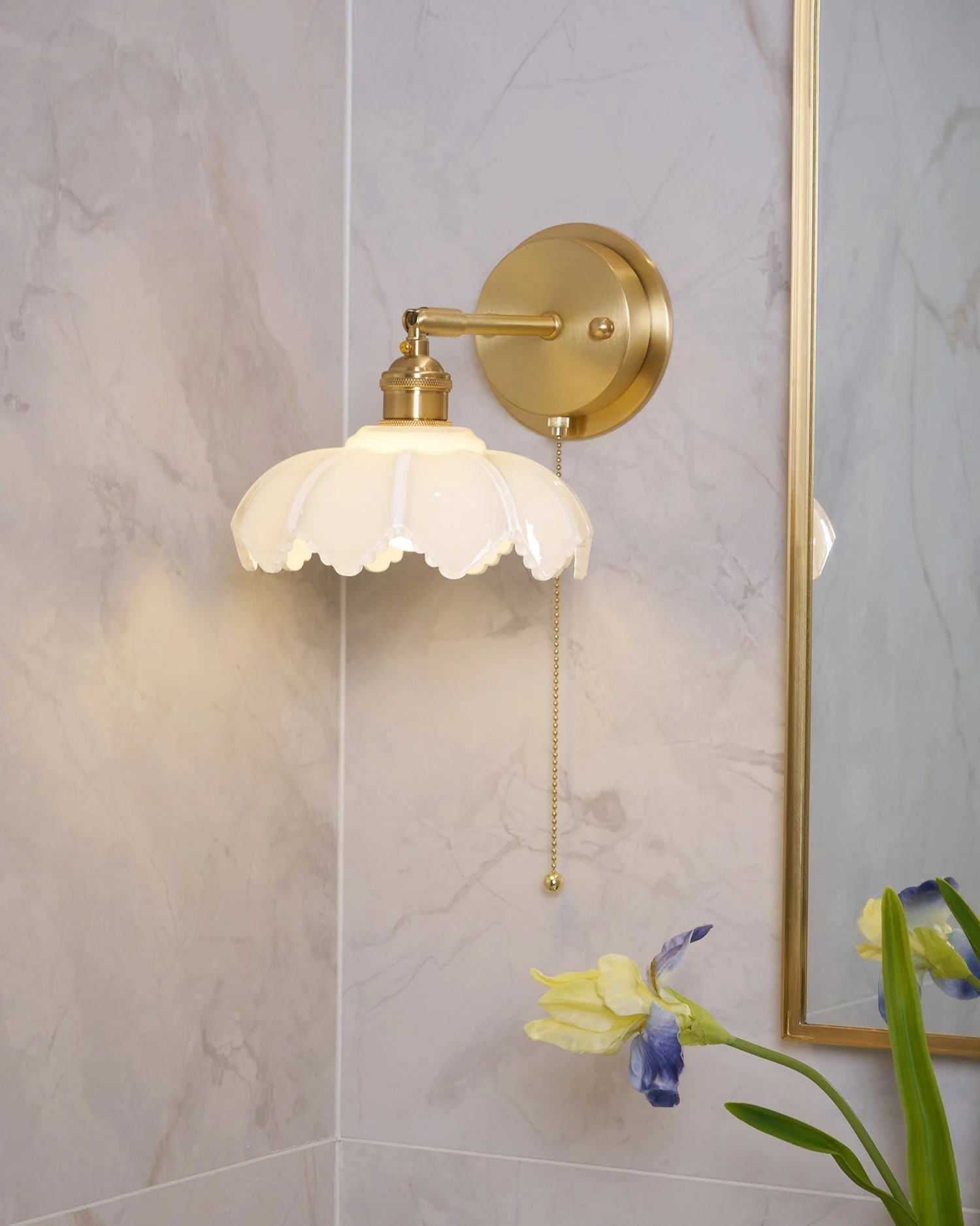 Lotus Nordic Art Rotatable Glass Wall Lamp - Image 11