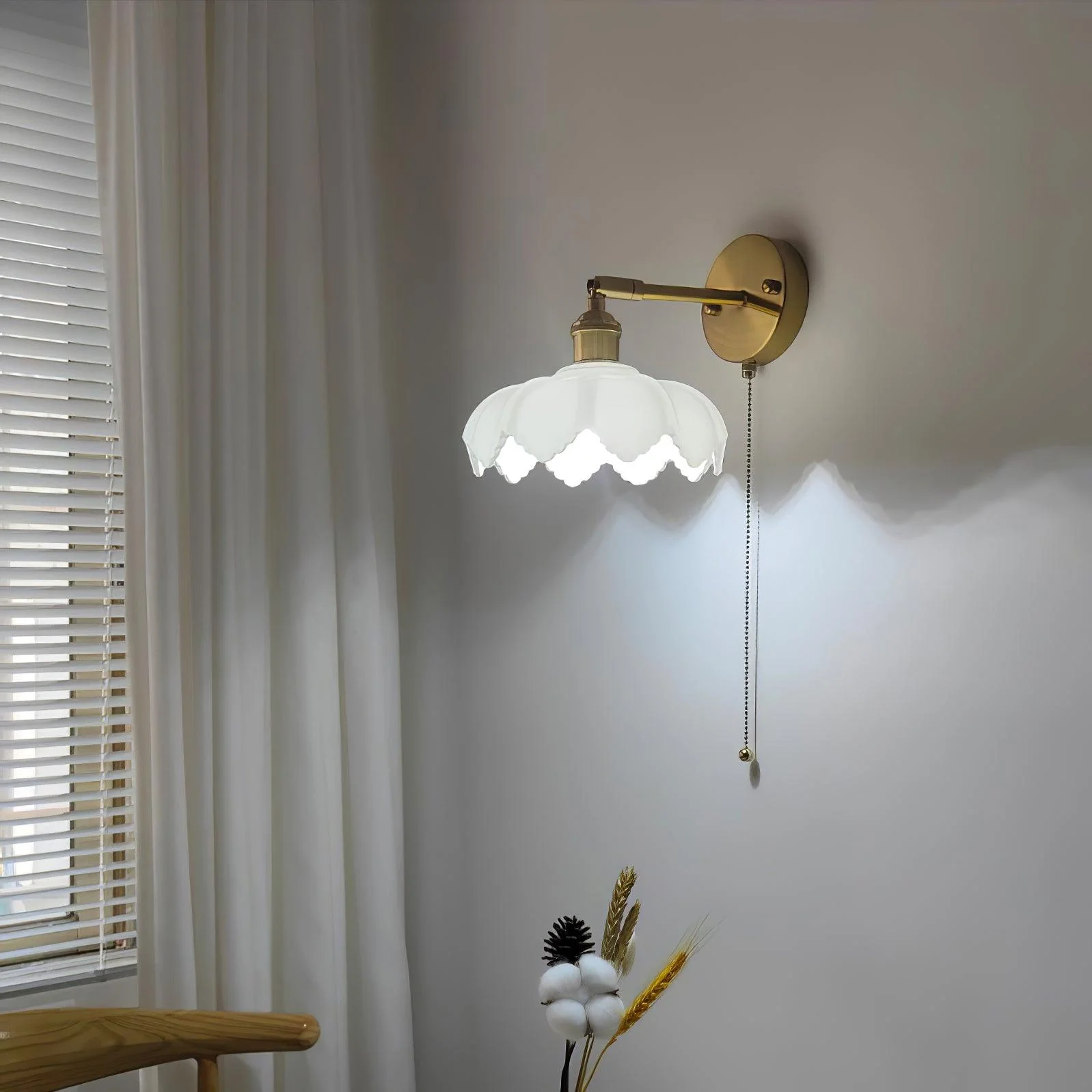 Lotus Nordic Art Rotatable Glass Wall Lamp - Image 12