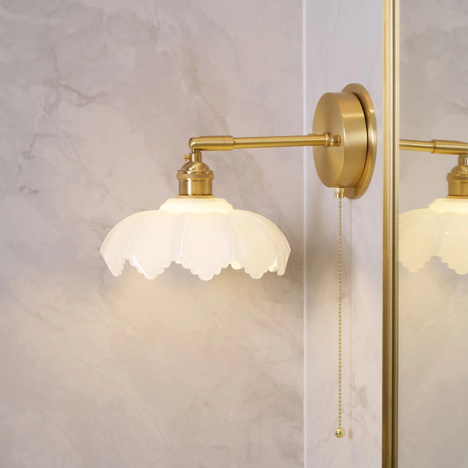 Lotus Nordic Art Rotatable Glass Wall Lamp - Image 13