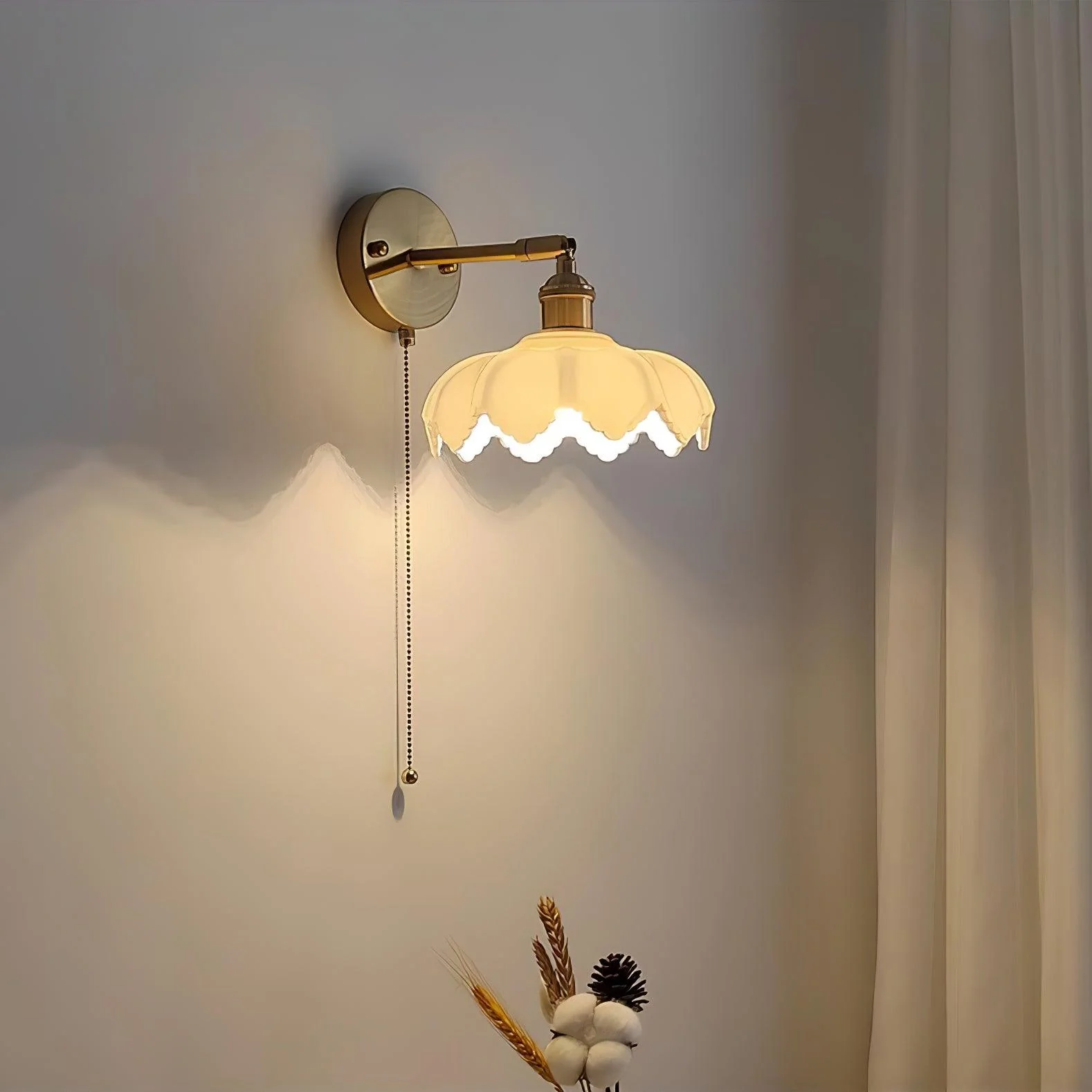 Lotus Nordic Art Rotatable Glass Wall Lamp - Image 14