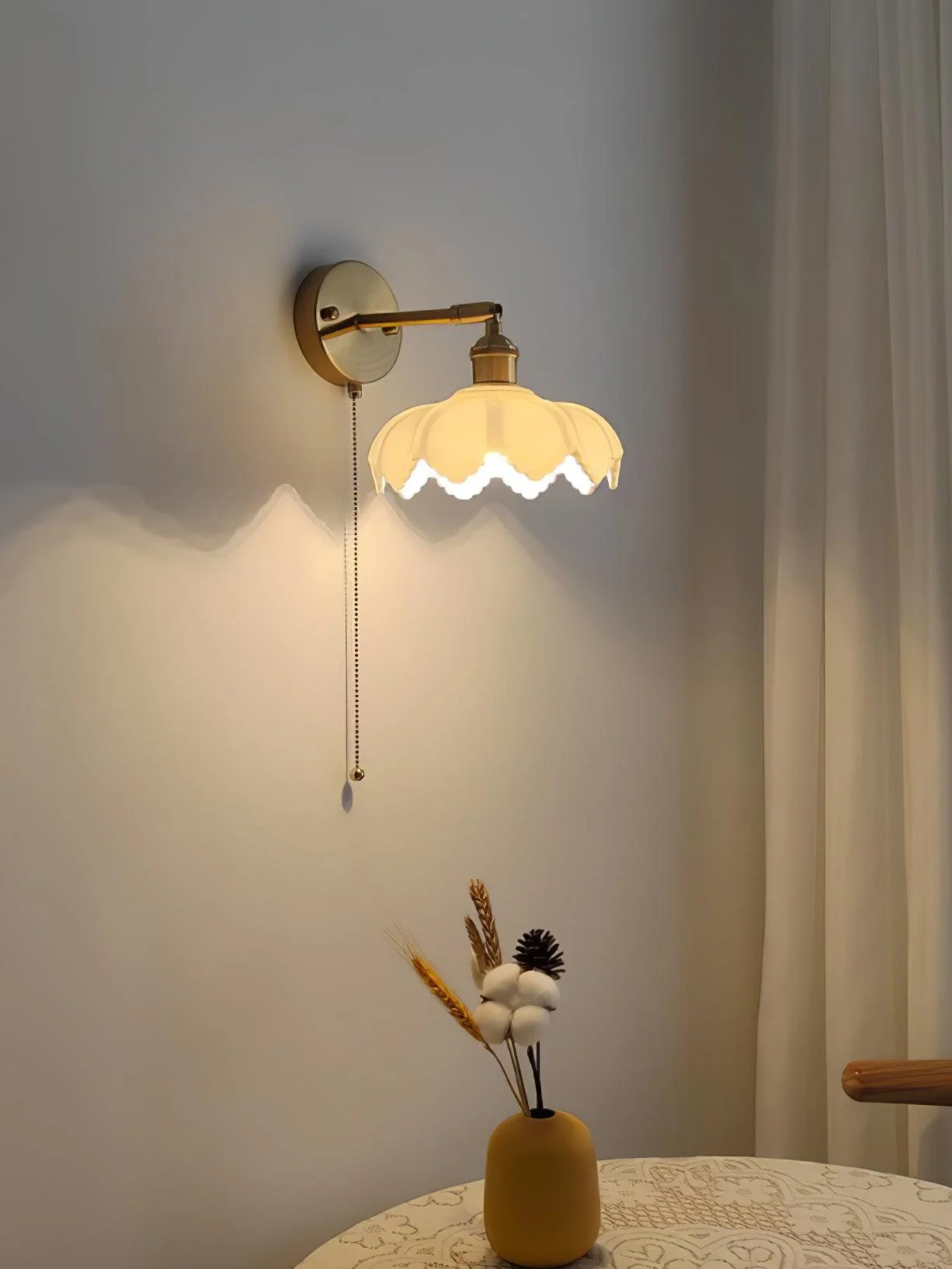 Lotus Nordic Art Rotatable Glass Wall Lamp - Image 18