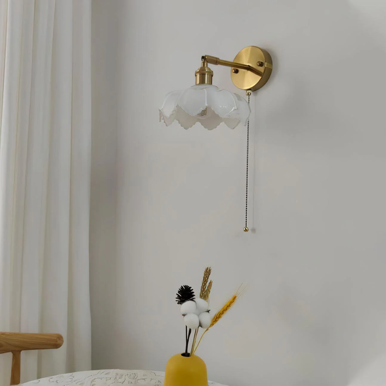 Lotus Nordic Art Rotatable Glass Wall Lamp - Image 19