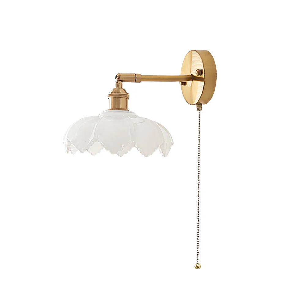 Lotus Nordic Art Rotatable Glass Wall Lamp - Image 2