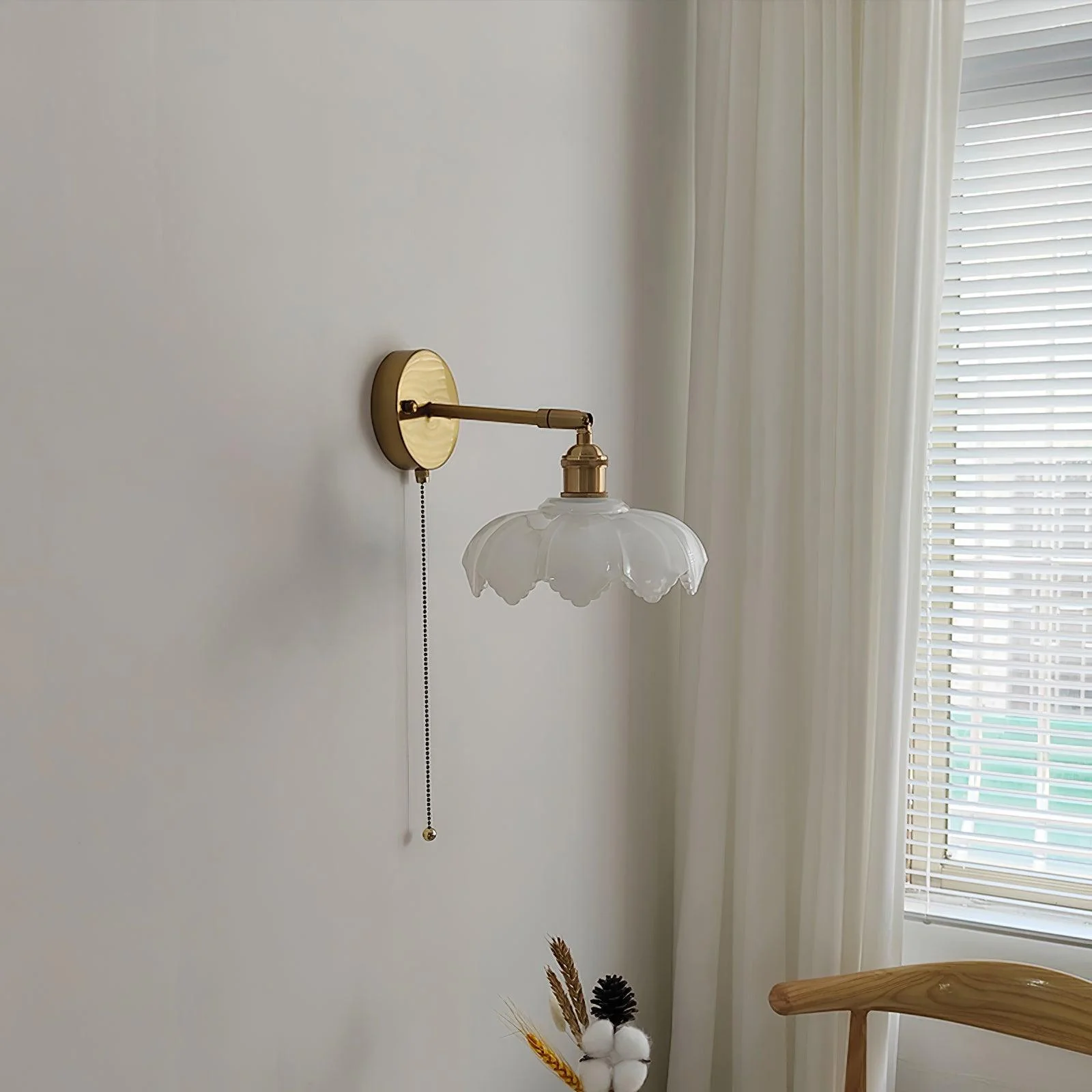 Lotus Nordic Art Rotatable Glass Wall Lamp - Image 24