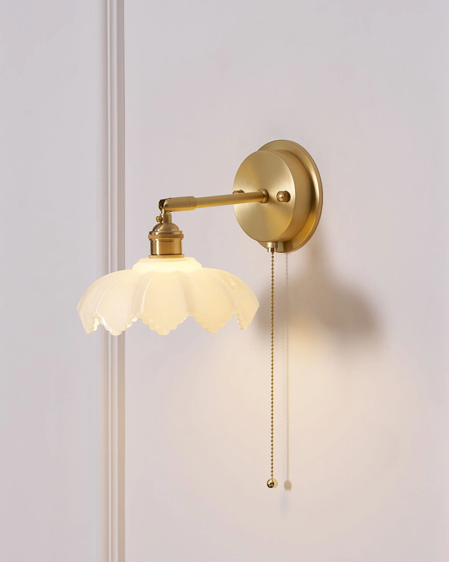 Lotus Nordic Art Rotatable Glass Wall Lamp - Image 4