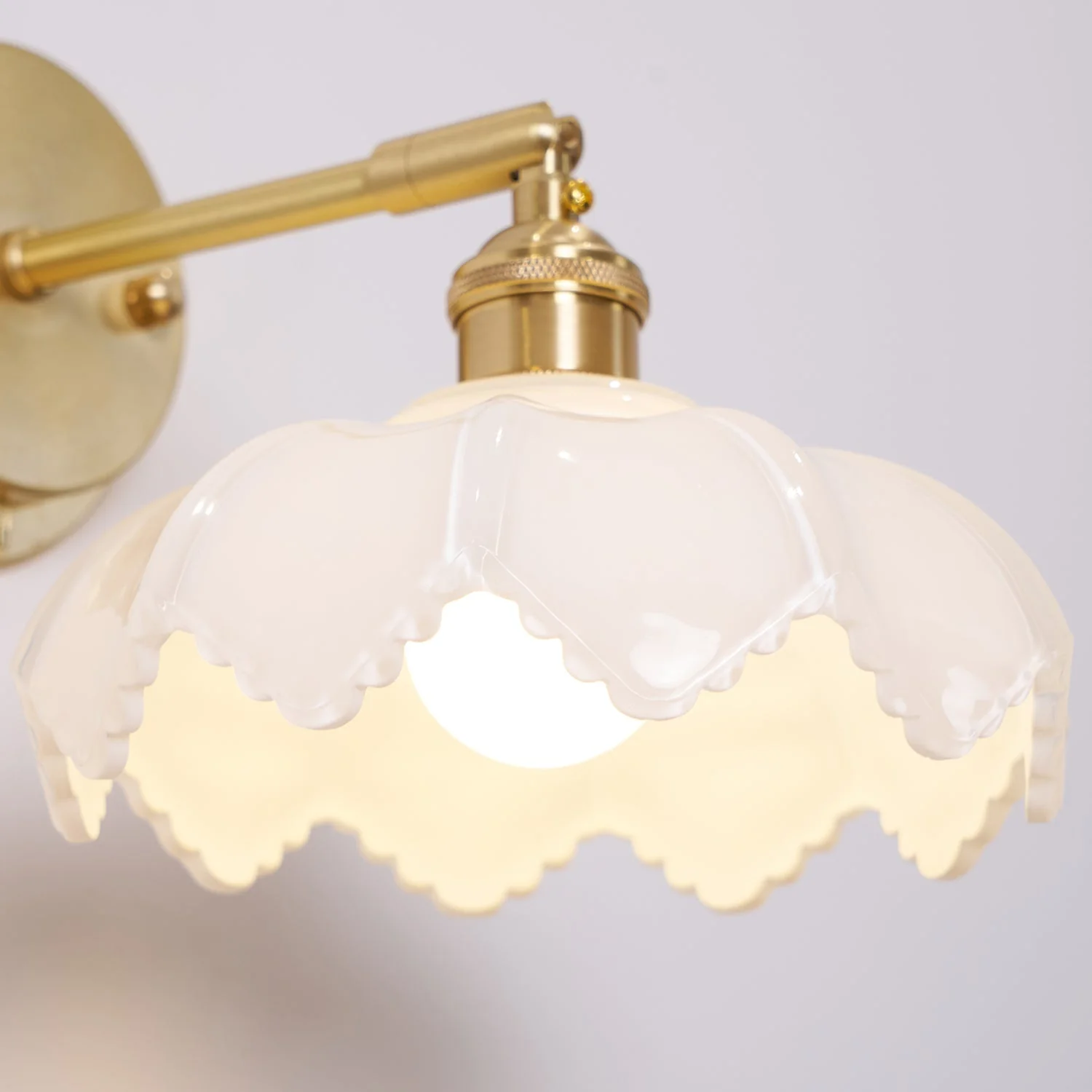 Lotus Nordic Art Rotatable Glass Wall Lamp - Image 6