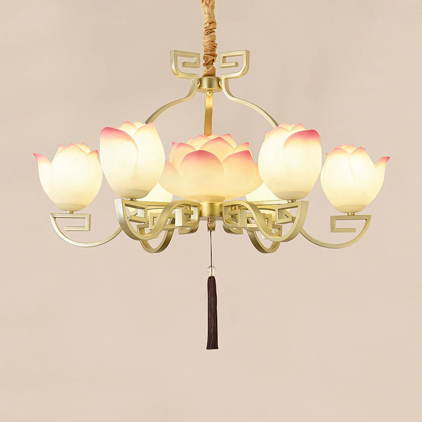 Lotus Oriental Resin Chandelier - Image 18