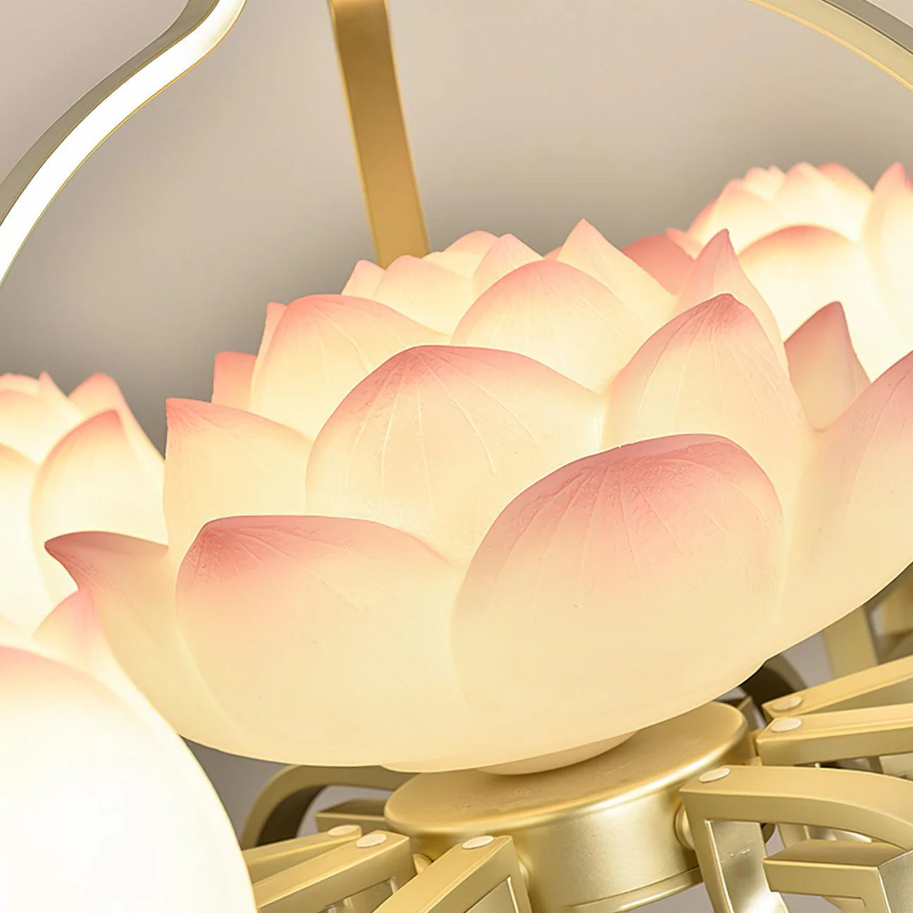 Lotus Oriental Resin Chandelier - Image 19