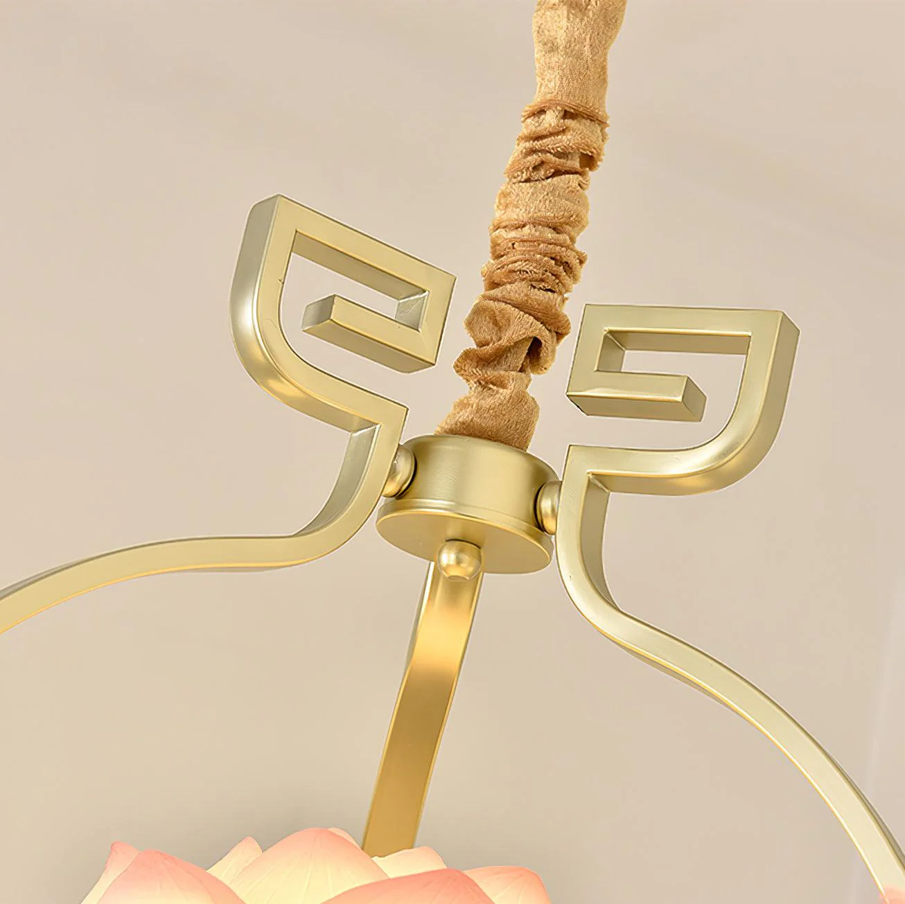 Lotus Oriental Resin Chandelier - Image 2