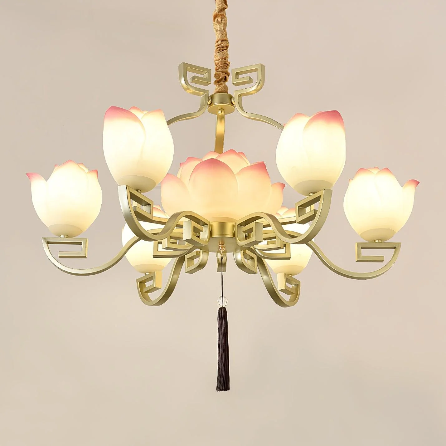 Lotus Oriental Resin Chandelier - Image 20
