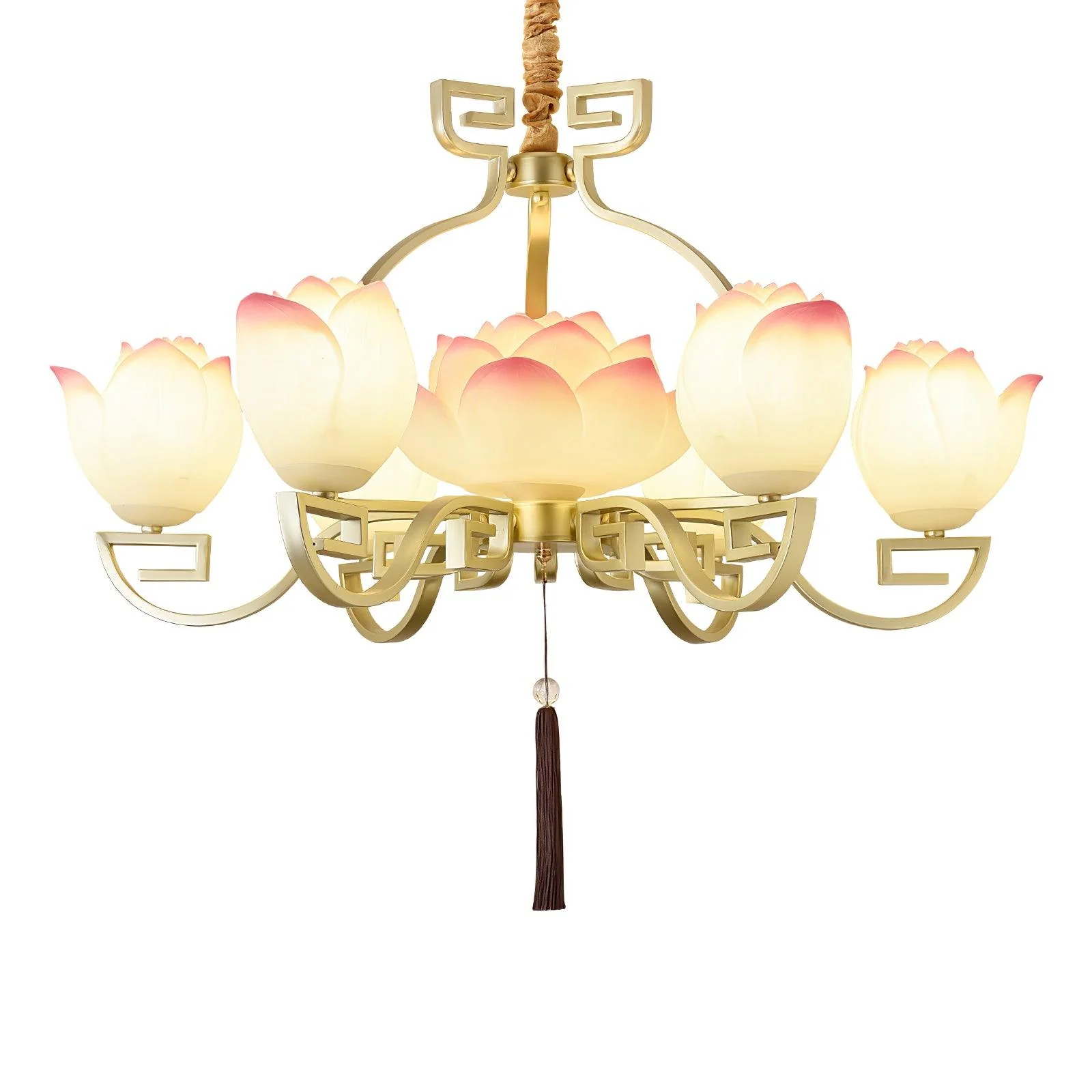 Lotus Oriental Resin Chandelier - Image 21